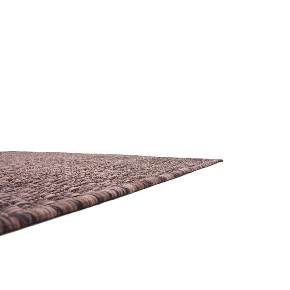 Versatile Light Brown 4' x 6' Synthetic Outdoor Rug