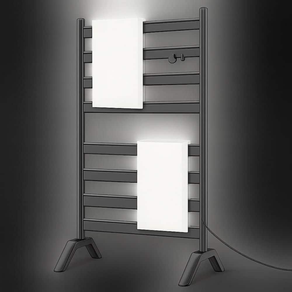 8-Bar Freestanding and Wall-Mounted Wi-Fi Smart App-Controlled Electric Heated Towel Warmer Matte Black price history on PriceWatchPro