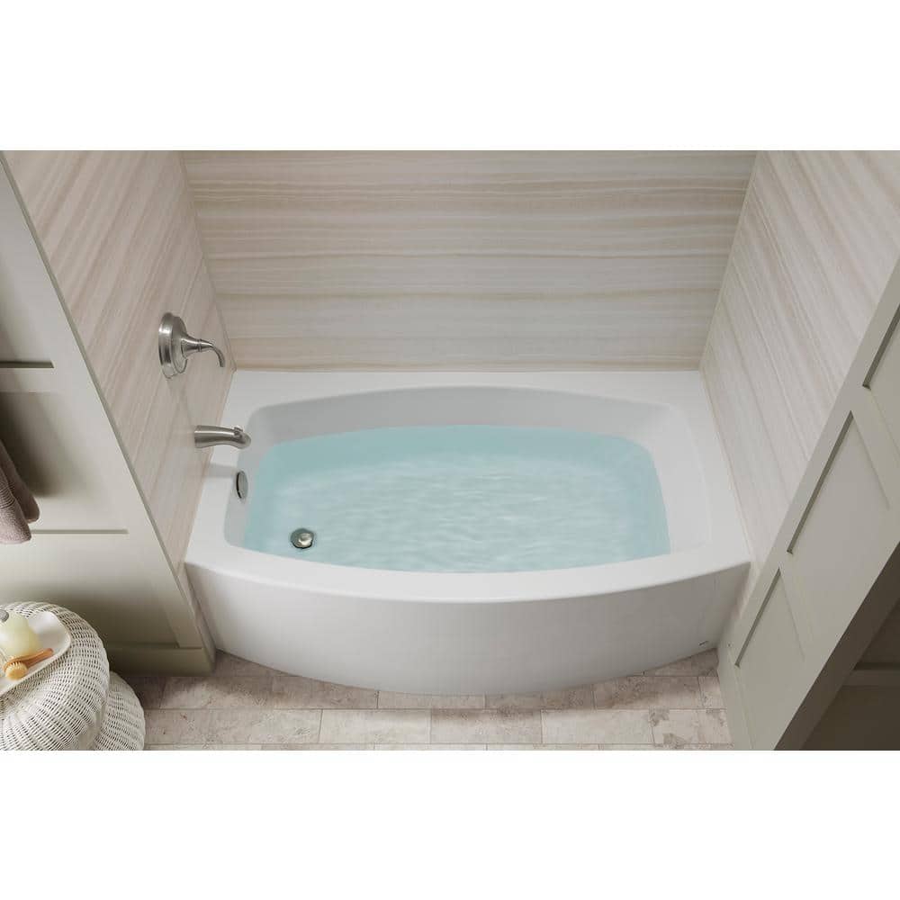 Expanse 60" White Acrylic Alcove Soaking Bathtub