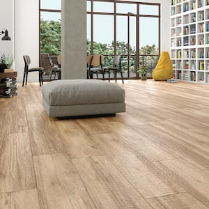 Daltile Baker Wood 6 in. x 24 in. Walnut Glazed Porcelain Floor and Wall  Tile (14.55 sq. ft./Case) BK10624HD1PR - The Home Depot