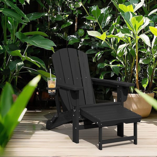 JEAREY 3-Level Adjustable Patio Folding Plastic Adirondack Chair