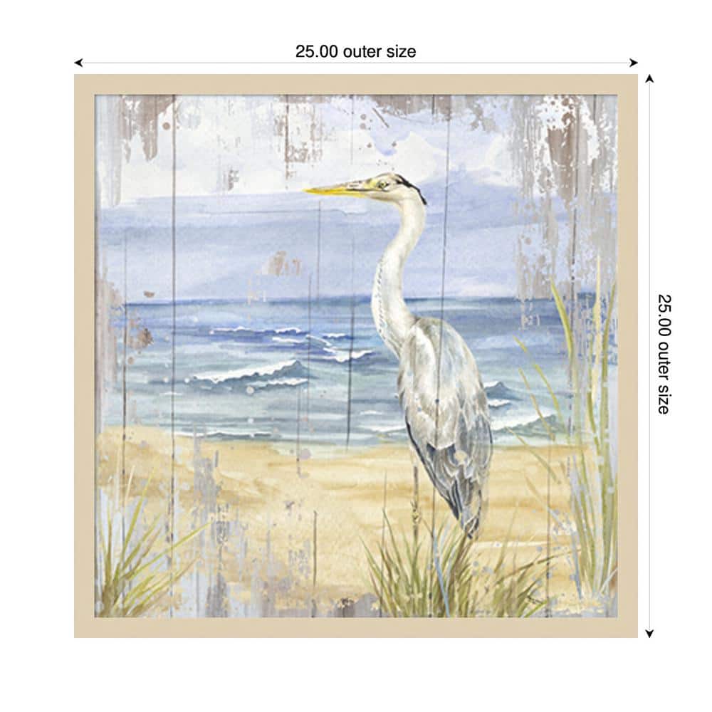Birds of the Coast Rustic II Natural Framed Wall Art