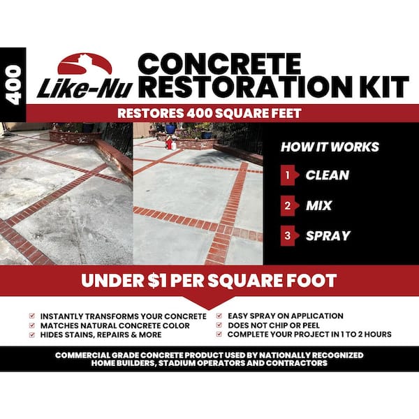 400 sq. ft. Spray On Concrete Mix/Resurfacer