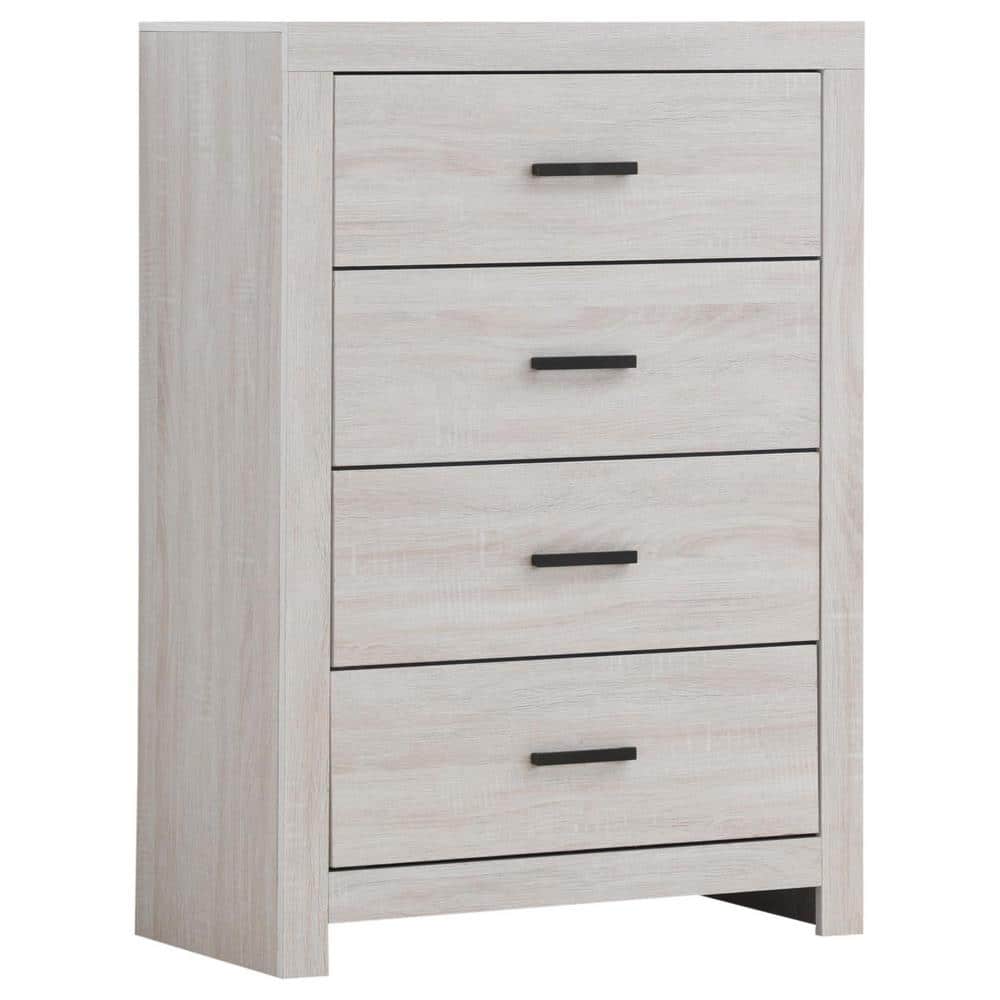 Brantford Coastal White 4 Drawer 16.25 in. Chest of Drawers