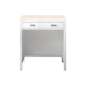 Addison 30.0 in. W x 23.5 in. D x 34.4 in H. Vanity Side Cabinet in Glossy White