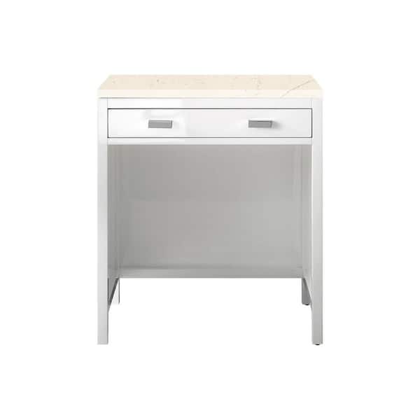 James Martin Vanities Addison 30.0 in. W x 23.5 in. D x 34.4 in H. Vanity Side Cabinet in Glossy White