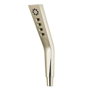 3-Spray Patterns 1.75 GPM 1.81 in. Wall Mount Handheld Shower Head with H2Okinetic in Lumicoat Polished Nickel