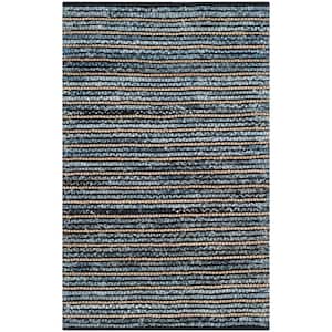 Cape Cod Blue/Natural 4 ft. x 6 ft. Striped Area Rug