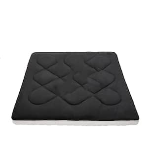 Futon Mattress Queen Size 3.5 in. Folding Floor Mattress Protable Roll Up Mattress Soft Memory Foam Cushion, Black