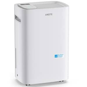 52 pt. 4,500 Sq. Ft. Dehumidifier in. White with Bucket and Drain Hose for Basement, Garage and Damp Rooms ENERGY STAR