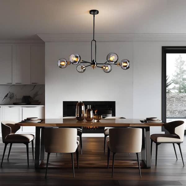 OYIPRO Ceiling Light Fitting, 6-Light Chandelier Lamp Creative Ceiling Lighting Fixture E27 Base Black For Dining Room Kitchen Bedroom~p126653903 6 thumbnail image