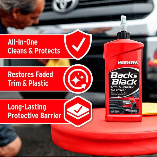 MOTHERS 12 oz. Back-to-Black Trim and Plastic Restorer Liquid 06112 - The  Home Depot