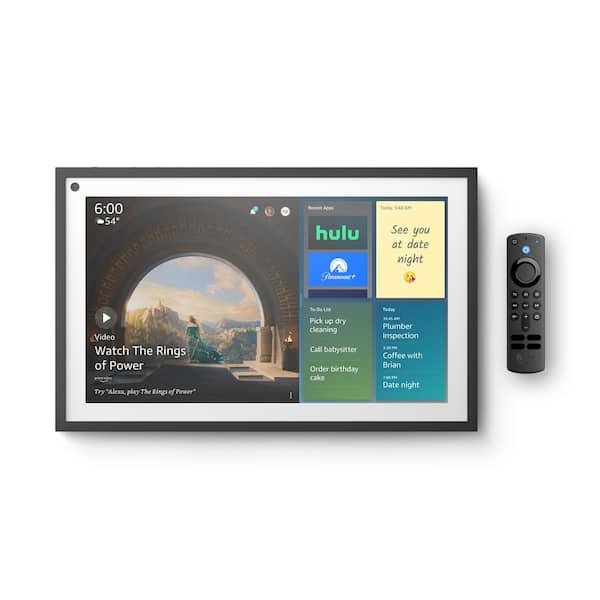 Echo Show 15 Bundle | Includes Echo Show 15 | Full HD 15.6 smart display  with Alexa and Fire TV built in, Remote, and Frame included