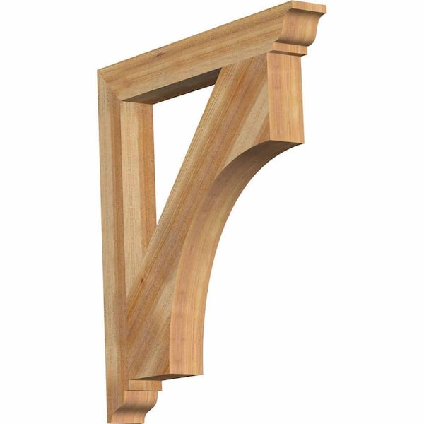 Ekena Millwork 4 in. x 36 in. x 32 in. Western Red Cedar Westlake Traditional Rough Sawn Bracket