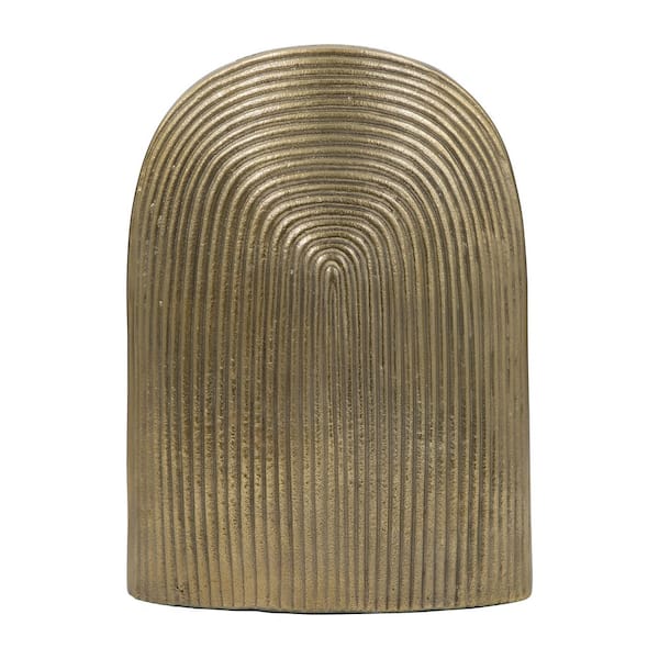 Sagebrook Home 14 in. Gold Metal Geometric Arch Decorative Vase