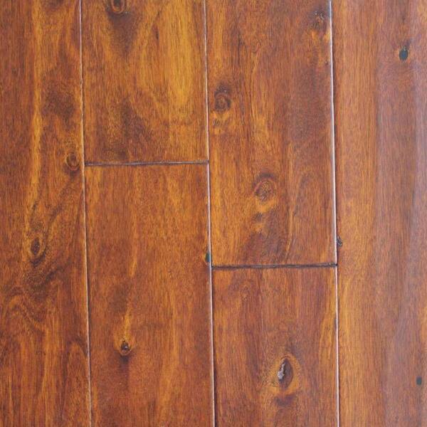 Home Decorators Collection HDC Eucalyptus Amber Hand Scraped 3/8 in. x 5 in. Wide x Varying Length HDF Click Hardwood Flooring (25.83 sq. ft./case)