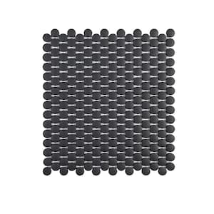Hexagonia SB Black Stainless 29.61 in. x 30.47 in. x 5mm Metal Peel and  Stick Range Backsplash Mosaic (6.26 sqft/case)