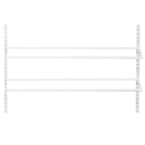 ClosetMaid 3 H 10-Pair 2-Tier White Steel Shoe Rack