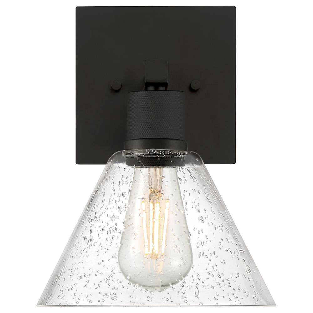 Martini Glass Inspired Dimmable Wall Sconce in Matte Black