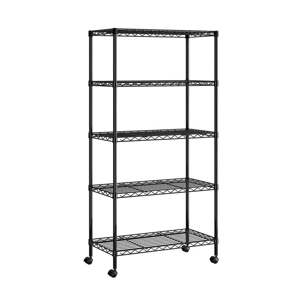 Storage-5 Tier Wire Shelf, Zinc, top 1750 lb Capacity/Silver