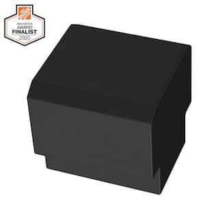 Tapered Edge 1 in. (25mm) Matte Black Cabinet Knob