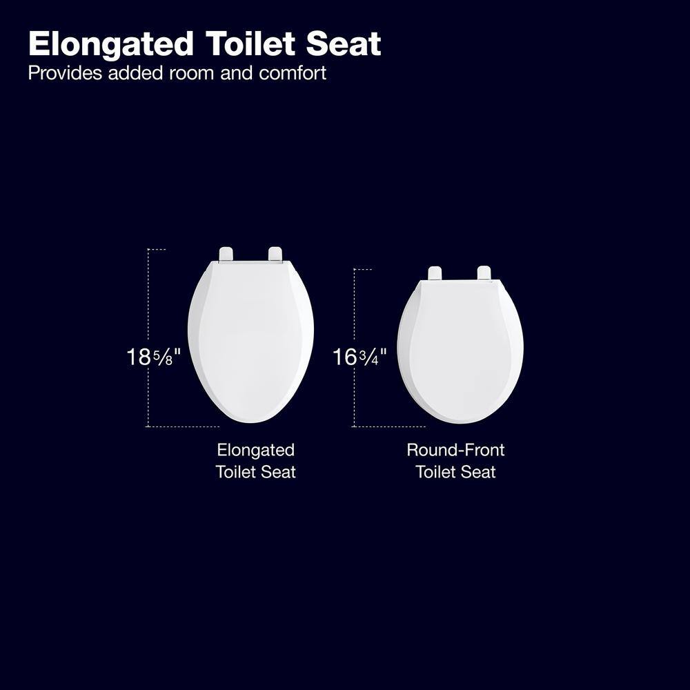 Highline QuietClose Elongated Closed Front Toilet Seat in White