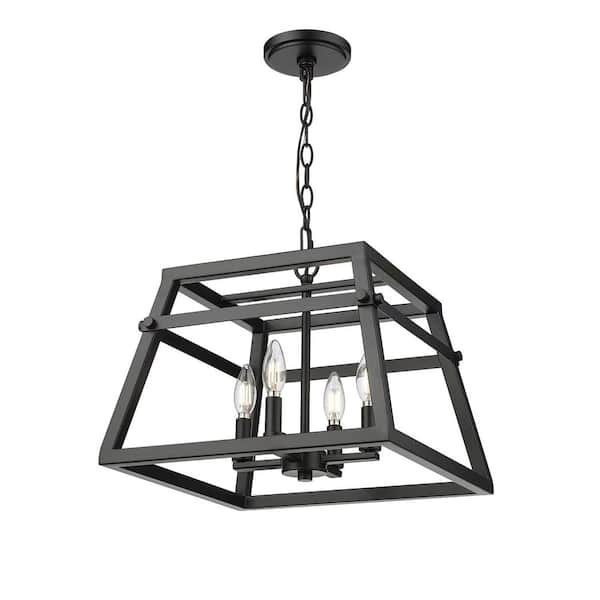 Tellsa 16 inch Wide 4-Light Pendant-Matte Black