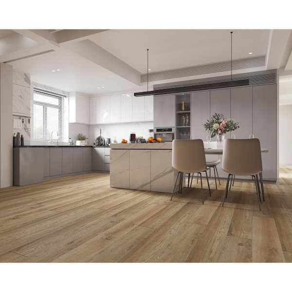 Vagabond Canyon Chamoisee 20 MIL x 9 in. W x 71 in. L Waterproof Click Lock Vinyl Plank Flooring (26.59 sq. ft./case)