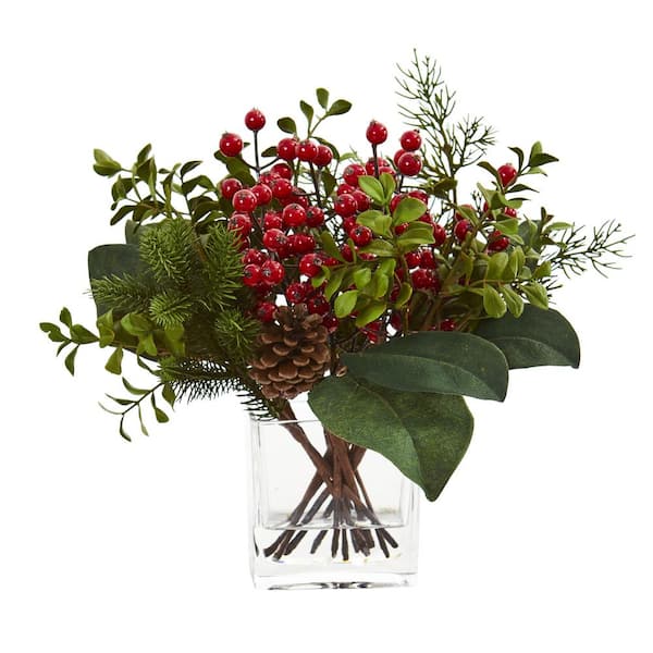 Artificial Christmas Berry Picks Faux Pine Branches Evergreen Branch  Berries US