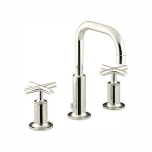 Purist 8 in. Widespread 2-Handle Bathroom Faucet in Vibrant Polished Nickel