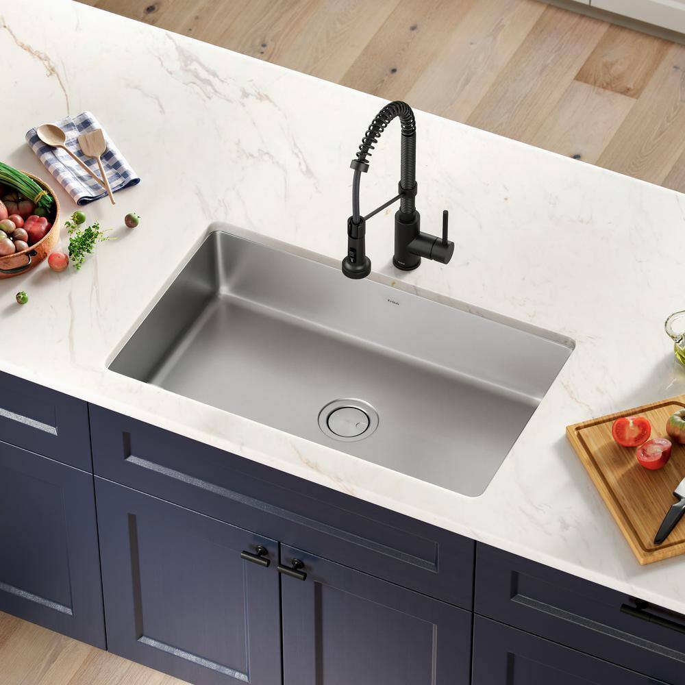 Dex 32-inch Stainless Steel Single Bowl Undermount Kitchen Sink