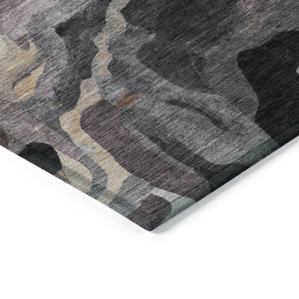 Chantille Machine Washable Indoor/Outdoor Abstract ACN2162 Granite 1 ft. 8 in. x 2 ft. 6 in. Accent Rug