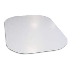 Evolve Modern Shape 45 in. x 60 in. Clear Rectangle Office Chair Mat for Low Pile Carpet