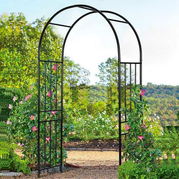 86 in. x 47 in. Steel Garden Decoration Climbing Plants Arch Arbor