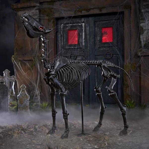 5.5 ft. Grave & Bones LED Skeleton Pony