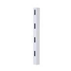 5 in. x 5 in. x 8 ft. Vinyl White Ranch 4-Rail End Fence Post