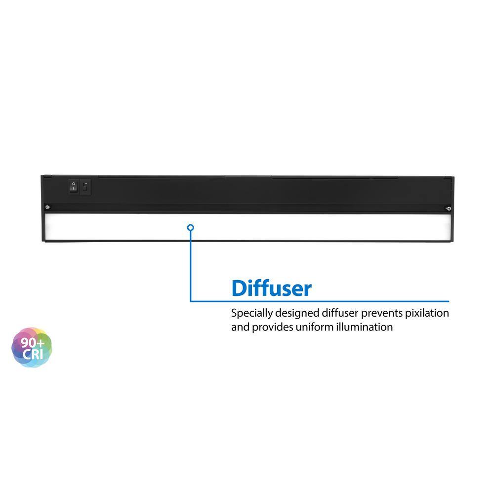 Nicor Black 21.5'' LED Under Cabinet Light Bar