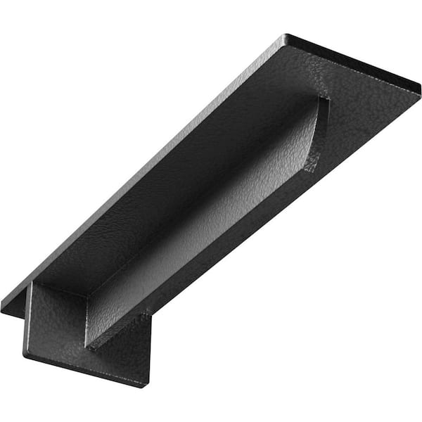 Ekena Millwork 3 in. x 2 in. x 12 in. Steel Hammered Silver Heaton Bracket