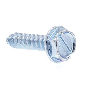 #6 x 5/8 in. Zinc Plated Steel Slotted Drive Hex Washer Head Self-Tapping Sheet Metal Screws (50-Pack)