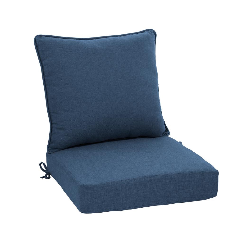 Total Comfort Chair Cushion With Blue Cover, 18 X 16 X 3