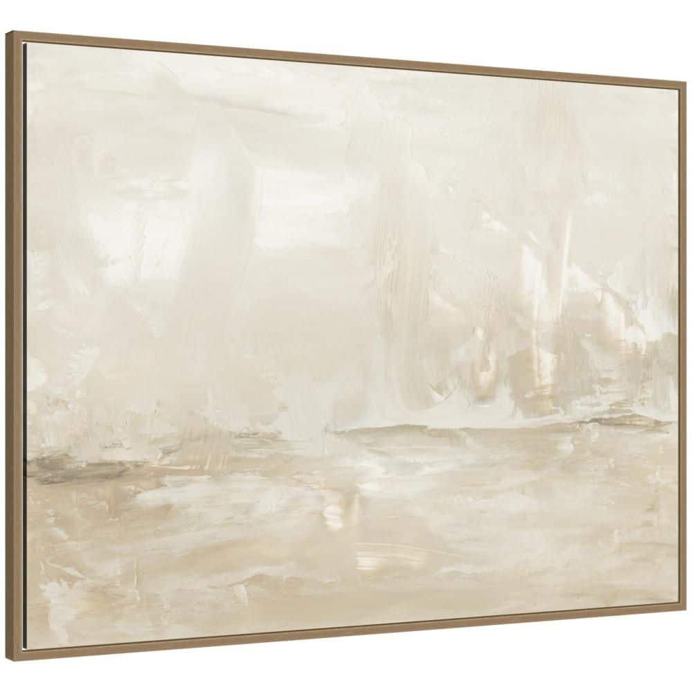 "Sylvie ""Dawning Warm Abstract Landscape"" by Naomi Hink NLS Design Abstract Framed Canvas Art Print 32 in. x 42 in." price history on PriceWatchPro