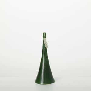 10" Christmas Green Trumpet Candle