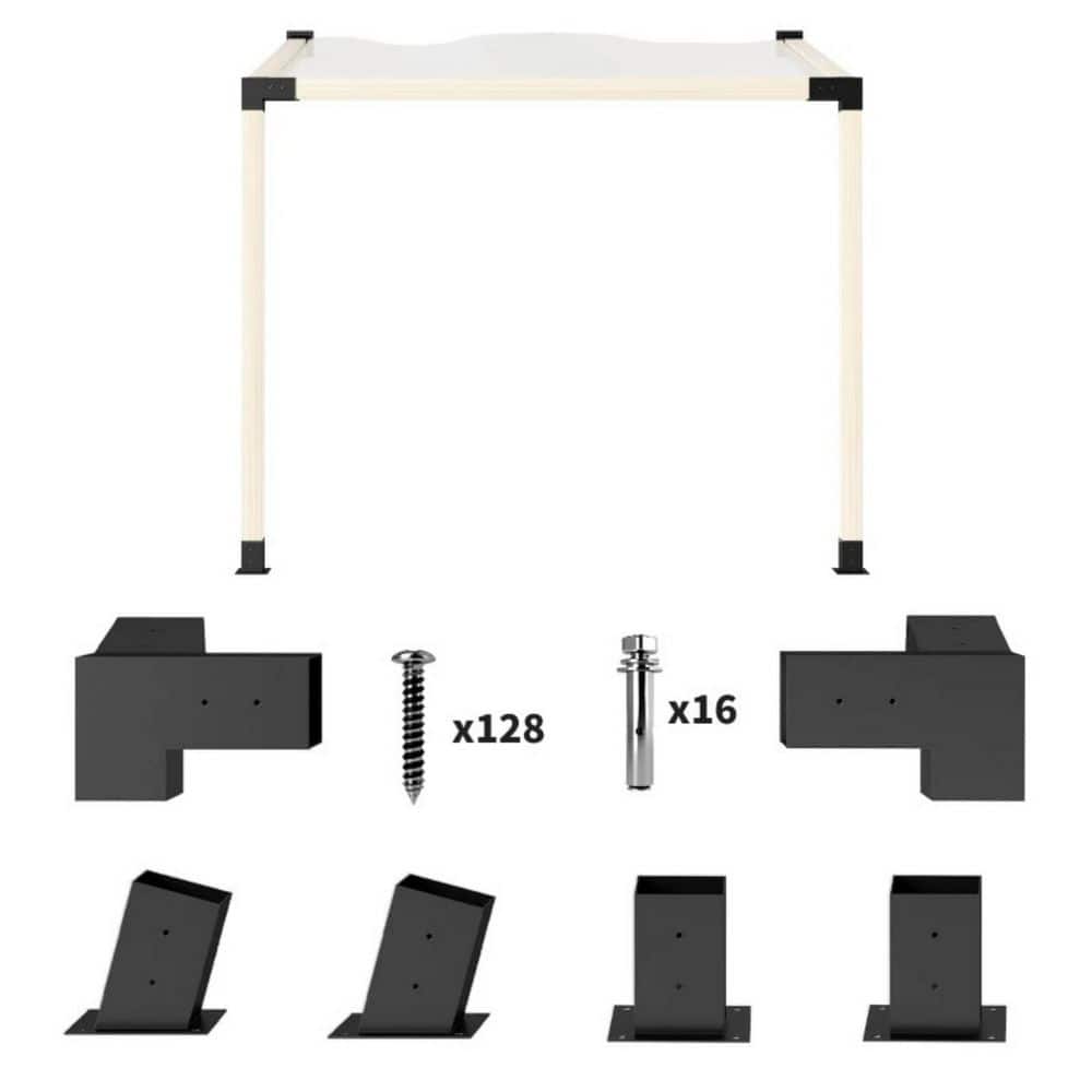 Outdoor Slanted Pergola Bracket Kit,Garden Pergola Kit,All-in-One Pergola Kit