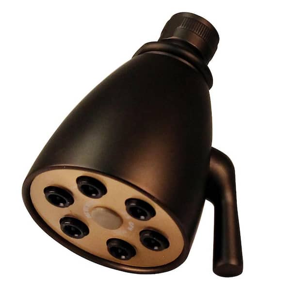 Westbrass 2-Spray 2.3 in. Single Tub Wall Mount Fixed Adjustable Shower Head in Oil Rubbed Bronze