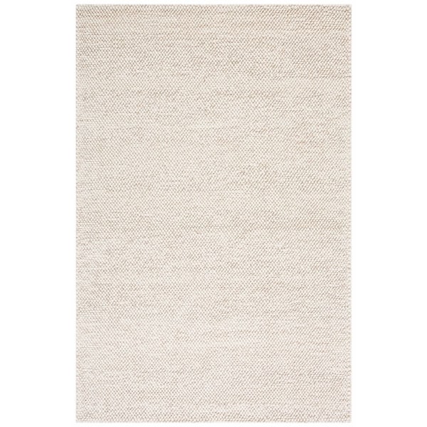Natura 4 ft. x 6 ft. Beige/Ivory Textured Solid Area Rug