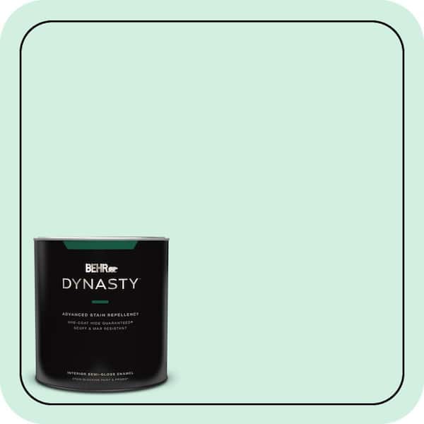 BEHR DYNASTY 1 qt. #P420-1 Spring Frost Semi-Gloss Enamel Interior Stain-Blocking Paint & Primer