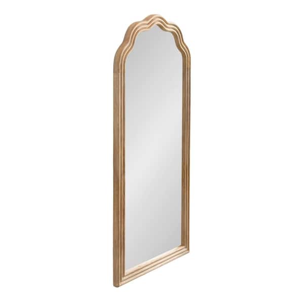 Faraday Natural 18 in. W x 42 in. H Coastal Arch Wood Framed Mirror