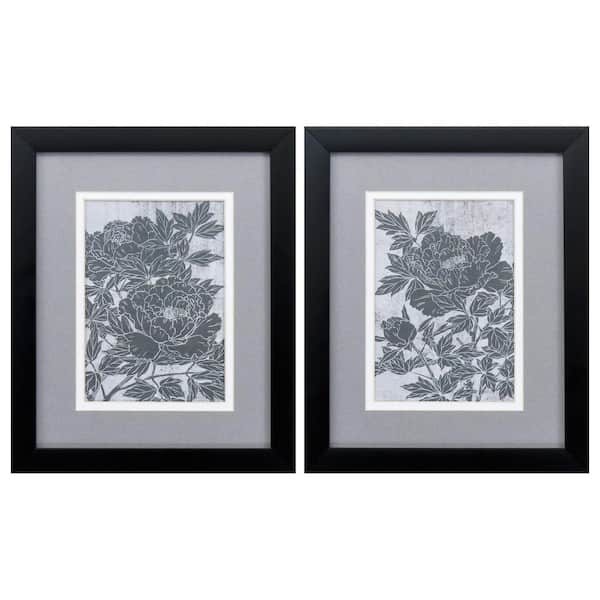 HomeRoots Victoria 9 in. x 11 in. Black/Grey Gallery Frame