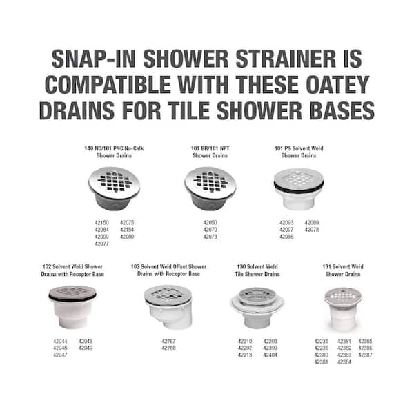 Oatey 42044 2-Part ABS Shower Drain