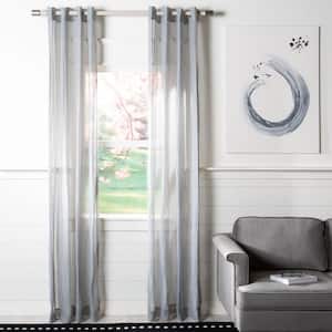 Gray Solid Grommet Sheer Curtain - 52 in. W x 84 in. L